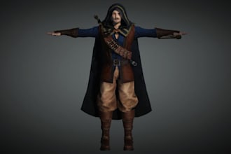 use blender for 3d detailed character for dayz game, gmod,rig3d animaze, ue5 rig
