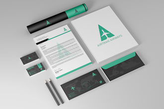 design professional business card letterhead  envelop and stationary set