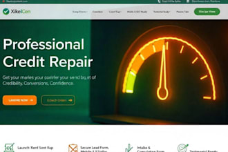 design a modern credit repair  finance tax website