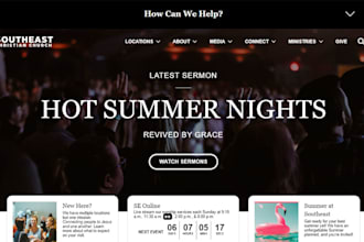 create or redesign modern church website ministry website, christain website