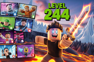 design eye catching cartoon roblox thumbnails for youtube in styles
