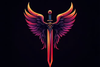 create fantasy game logo with cool unique magic style