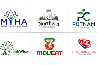 design health and wellness logo for spa, medical, clinic