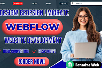 design, develop webflow website design, webflow website redesign, clone webflow
