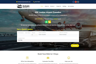 design chauffeur website, limousine website, taxi booking website