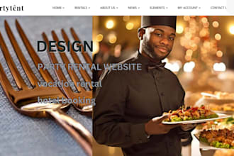 design party rental, vocation rental with booking functionality