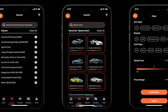 create car dealership app, car search app, car rental app, car rental shop app