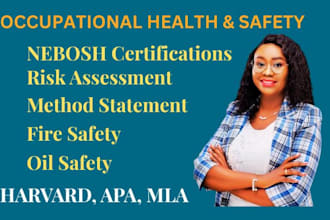 do occupational health, fire, oil safety, risk assessment, reports assigned