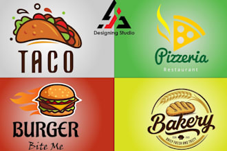 design restaurant, bar, coffee shop, bbq, bakery, cafe and any food logo