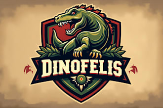 make creative dinofelis logo within two day