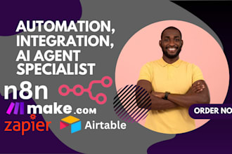 build n8n automation n8n ai agent n8n workflows n8n expert api integration