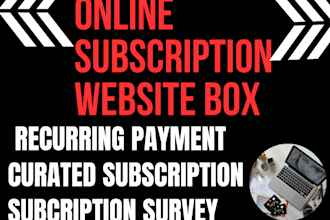 do shopify subscription membership website with recharge bold shipping box
