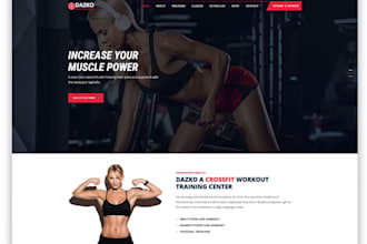 design attractive fitness, sports, workout routine, gym website