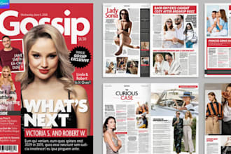 redesign, design edit attractive magazines, editorial, newsletter or publication