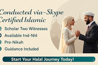 help you complete a proper online nikah ceremony