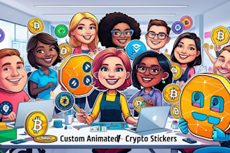 craft a custom animated telegram crypto stickers pack for your project