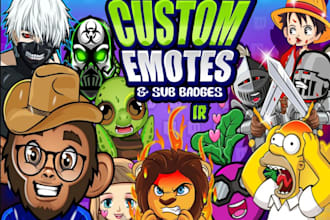 create cute emotes animated for your twitch,kick,discord,stream, and vtuber