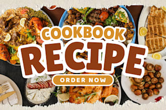 do cookbook or recipe book cover design and cookbook writer, book cover design