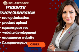 design and redesign automated squarespace website develop seo optimization
