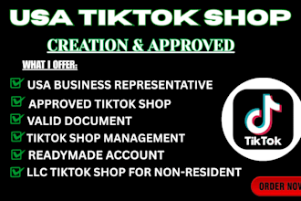 be your USA tiktok shop primary representative USA tiktok shop for non resident
