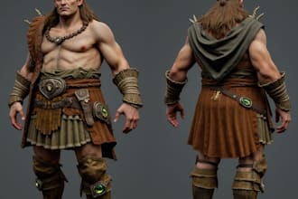 create 3d stylized character modeling, 3d game character, 3d rigging, texturing