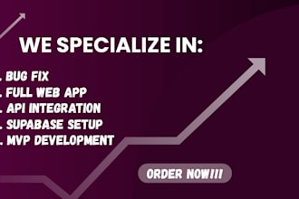 create or fix errors on lovable replit bolt new v0 saas mvp web app supabase