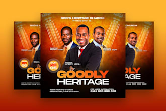 design a stunning church or gospel event flyer