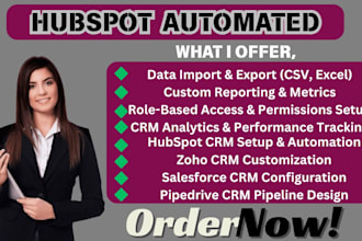 set up and automate your hubspot zoho salesforce pipedrive or mailerlite CRM