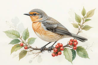 do watercolor painting of animals, botanicals, people