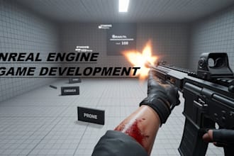 do game development in unreal engine game with blueprints feature