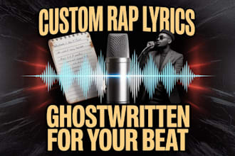 ghostwrite a powerful rap hip hop verse tailored to your beat