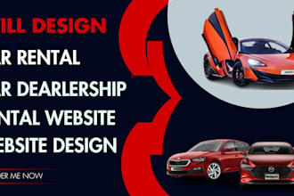 create car dealership website or rental website with online booking