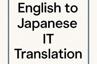translate IT infrastructure and technical documents from english to japanese