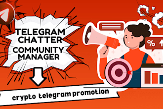 be your telegram community manager with 10 active crypto telegram chatters