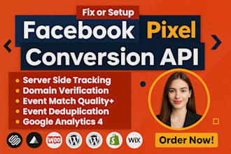 setup facebook pixel conversion API, fix meta pixel, server side tracking by GTM