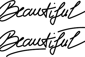 make custom handwritten signature vector logo