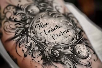 do professional tattoo text design