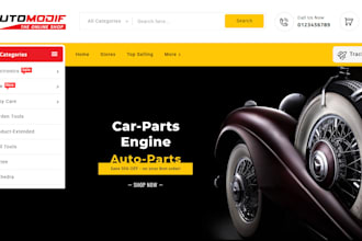 create automotive parts ecommerce website, auto parts website, car auto parts