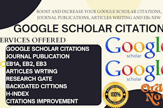 boost and increase google scholar citations articles publication journal eb1 niw