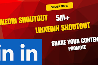 do linkedin shoutout share your content to 5 million  audience