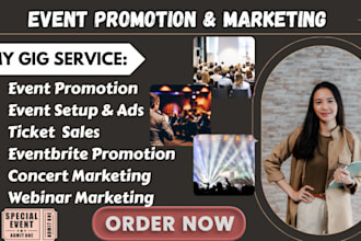 event promotion, eventbrite website promotion webinar, concert, resident advisor