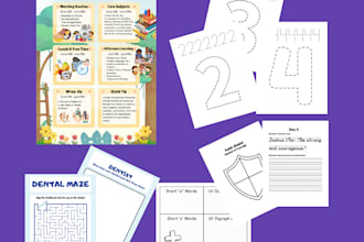 design engaging educational worksheets, lesson plans, or printables