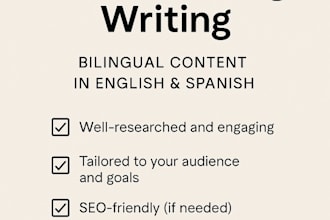 write high quality articles or blog posts in english or spanish