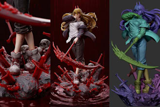 sculpt 3d anime model anime style 3d model custom anime 3d game anime figure stl