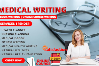 do medical healthcare ebook, online course content writing, course curriculum