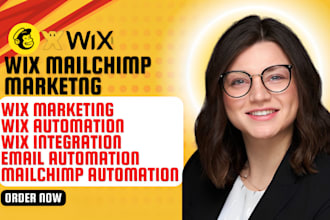 set up wix and mailchimp email automation, newsletter, and popup forms