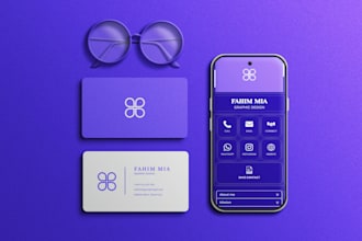 do print ready and clickable digital business card with a qr code