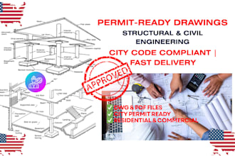 do structural and civil engineering drawings for city permit