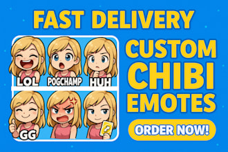 create chibi style twitch emotes