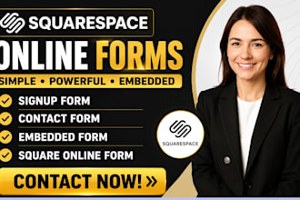 do squarespace form signup form contact form embeded form square online form